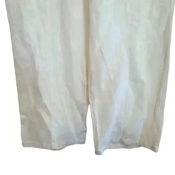 INC Women's Ivory Linen Wide Leg Pants - Picture 9 of 13